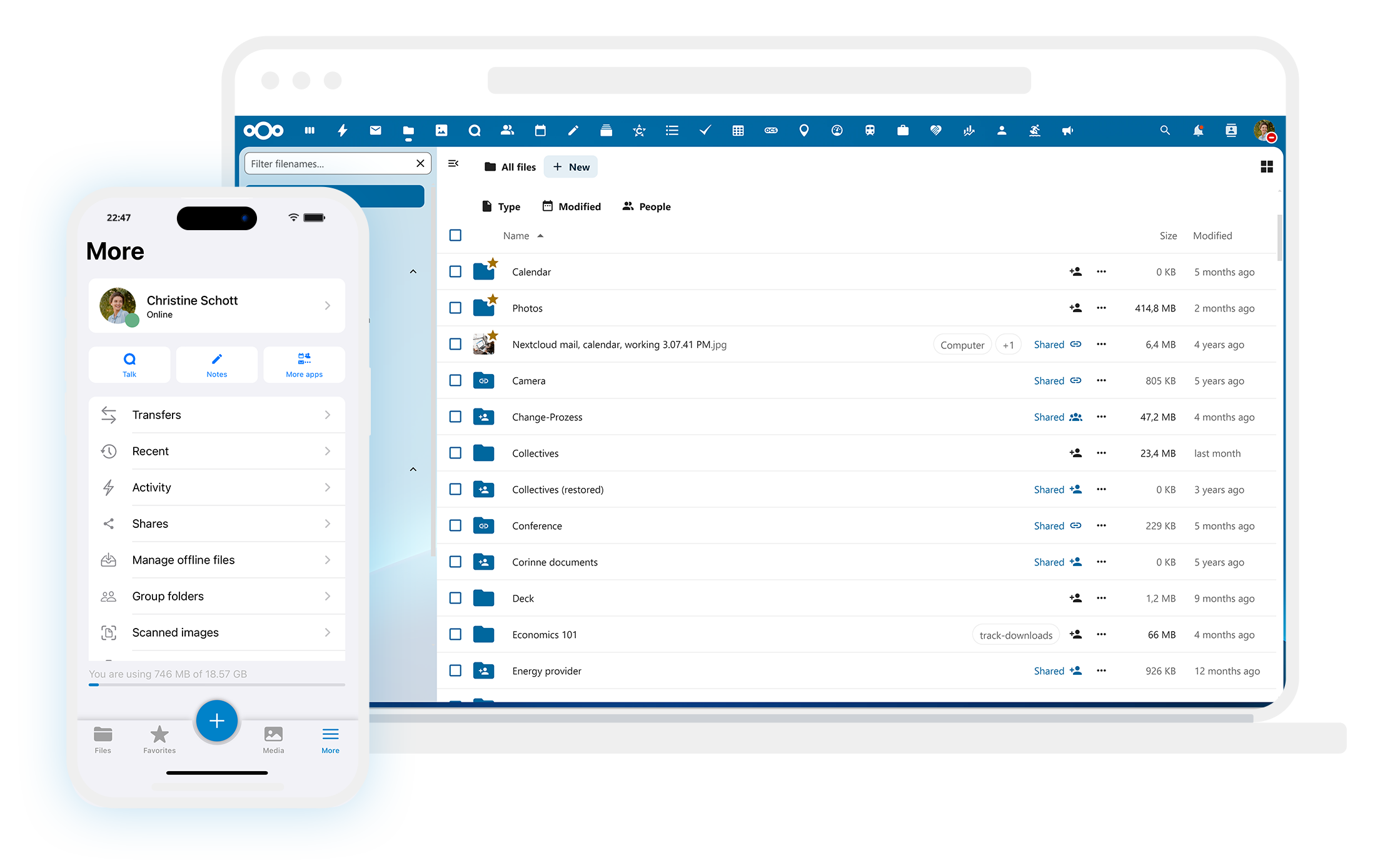 Nextcloud Files 多端访问